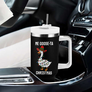 Me Goose Ta Tumbler With Handle Funny Mexican Christmas - Print Your Wear