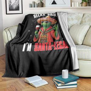Funny Mexican Christmas Throw Blanket Relax Gringo I Am Legal TS14 Print Your Wear