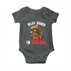 Funny Mexican Christmas Baby Onesie Relax Gringo I Am Legal TS14 Dark Heather Print Your Wear