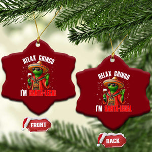 Funny Mexican Christmas Ceramic Ornament Relax Gringo I Am Legal TS14 Print Your Wear