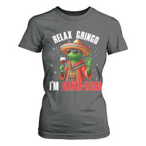 Funny Mexican Christmas T Shirt For Women Relax Gringo I Am Legal TS14 Dark Heather Print Your Wear