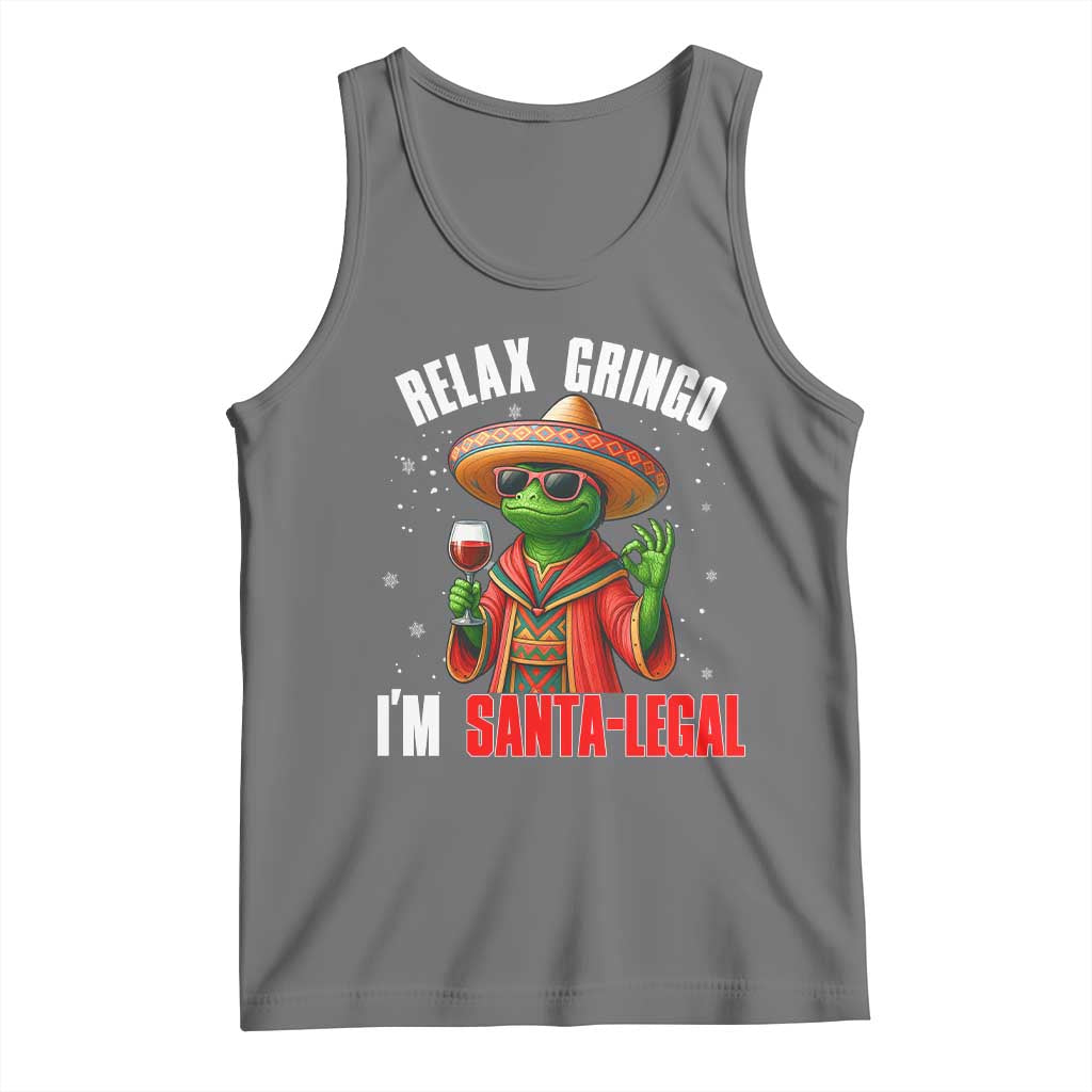 Funny Mexican Christmas Tank Top Relax Gringo I Am Legal TS14 Black Heather Print Your Wear
