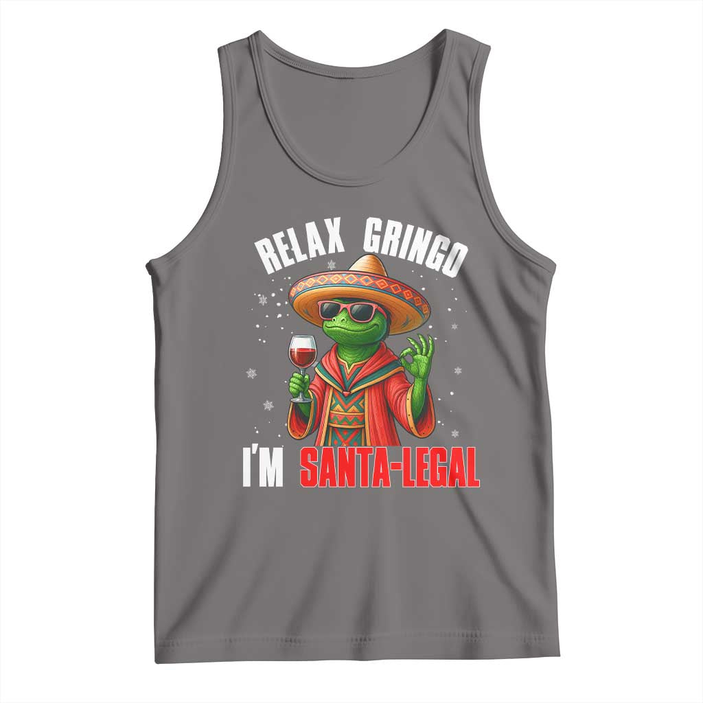 Funny Mexican Christmas Tank Top Relax Gringo I Am Legal TS14 Deep Heather Print Your Wear