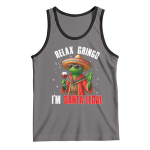 Funny Mexican Christmas Tank Top Relax Gringo I Am Legal TS14 Deep Heather Black Print Your Wear