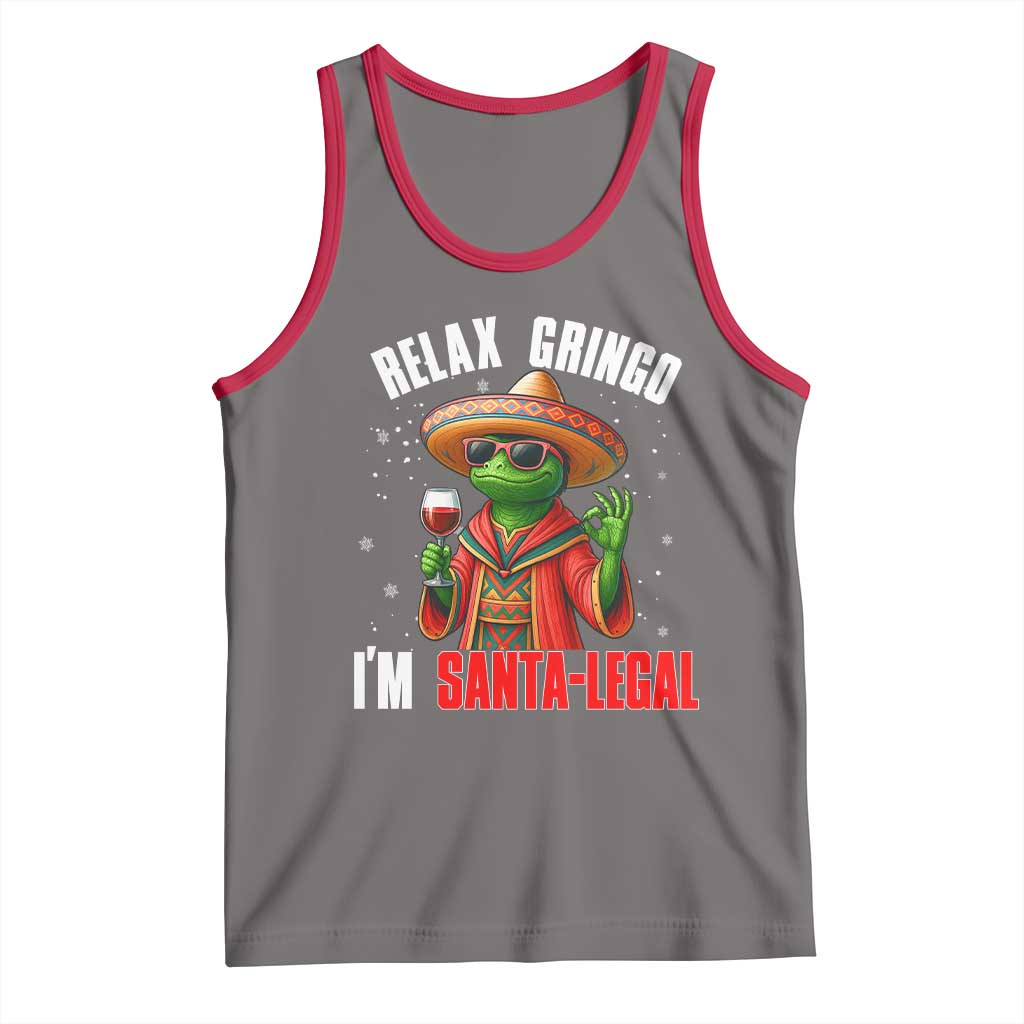 Funny Mexican Christmas Tank Top Relax Gringo I Am Legal TS14 Deep Heather Red Print Your Wear