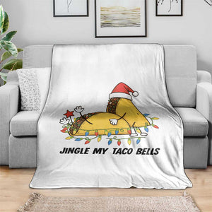 Funny Taco Christmas Throw Blanket Jingle My Taco Bells TS14 Print Your Wear