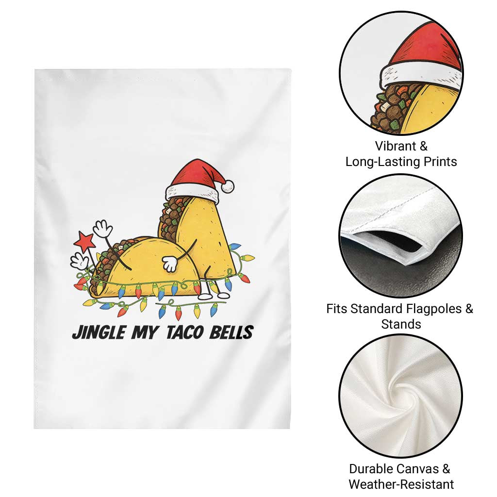 Funny Taco Christmas Garden Flag Jingle My Taco Bells TS14 Print Your Wear