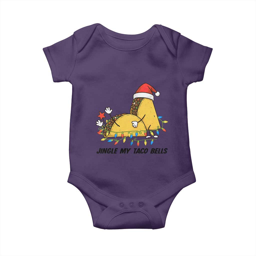 Funny Taco Christmas Baby Onesie Jingle My Taco Bells TS14 Purple Print Your Wear