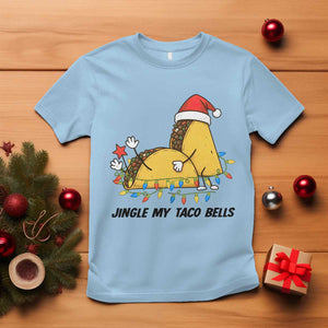Funny Taco Christmas T Shirt Jingle My Taco Bells TS14 Light Blue Print Your Wear