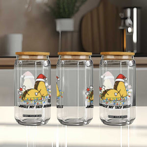 Funny Taco Christmas Glass Can Jingle My Taco Bells - Print Your Wear