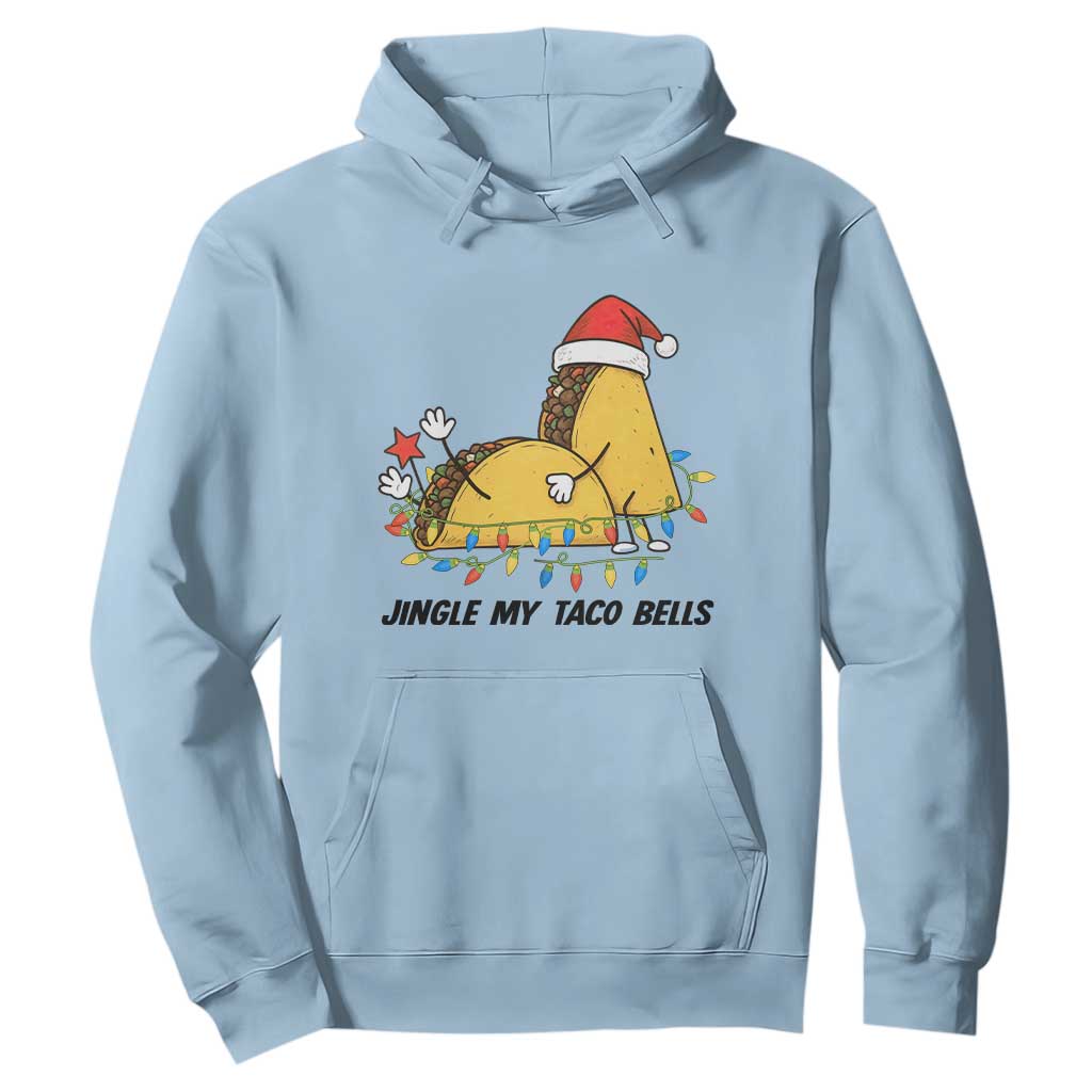 Funny Taco Christmas Hoodie Jingle My Taco Bells TS14 Light Blue Print Your Wear