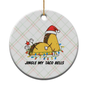 Funny Taco Christmas Ceramic Ornament Jingle My Taco Bells TS14 1pc Christmas Plaid Print Your Wear