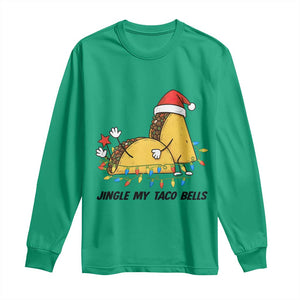 Funny Taco Christmas Long Sleeve Shirt Jingle My Taco Bells TS14 Irish Green Print Your Wear
