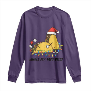 Funny Taco Christmas Long Sleeve Shirt Jingle My Taco Bells TS14 Purple Print Your Wear