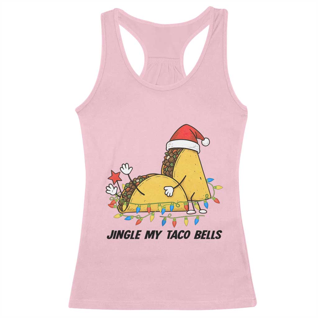 Funny Taco Christmas Racerback Tank Top Jingle My Taco Bells TS14 Light Pink Print Your Wear