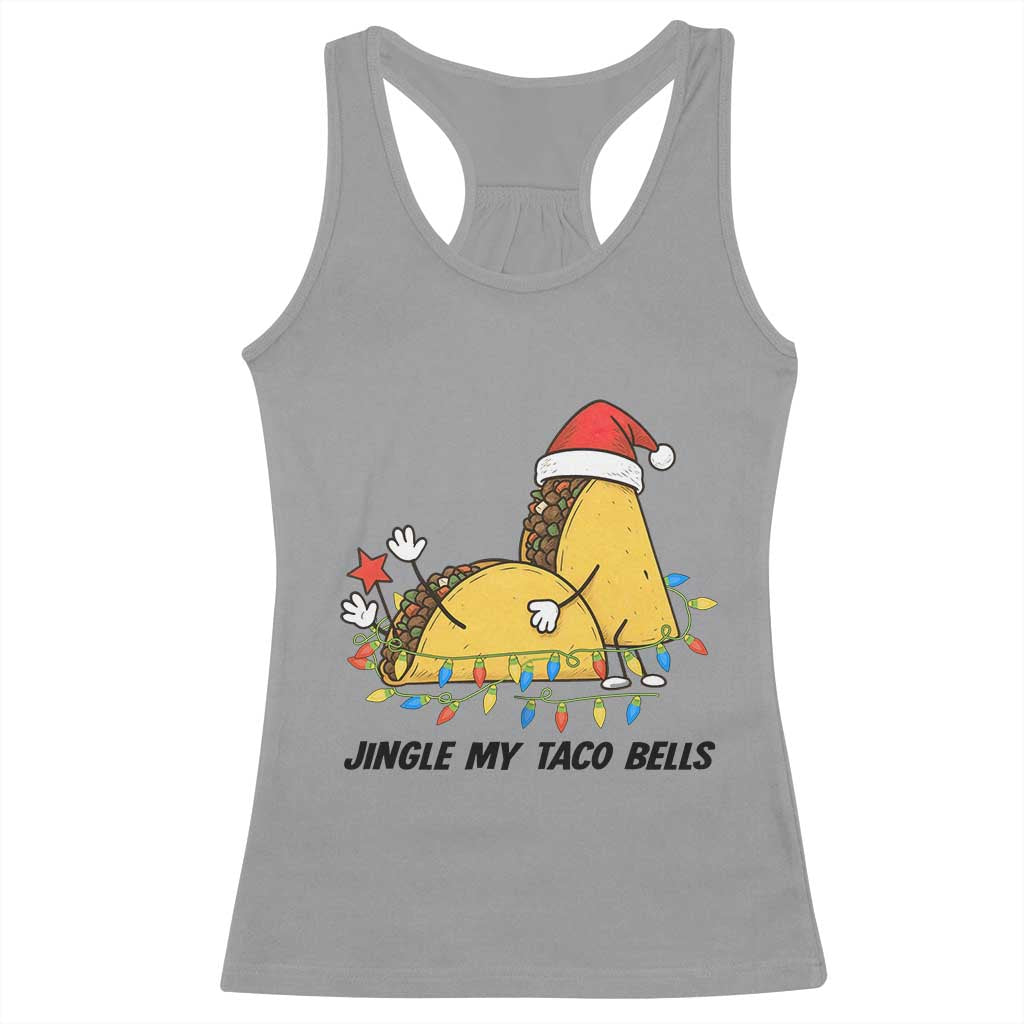Funny Taco Christmas Racerback Tank Top Jingle My Taco Bells TS14 Sport Gray Print Your Wear