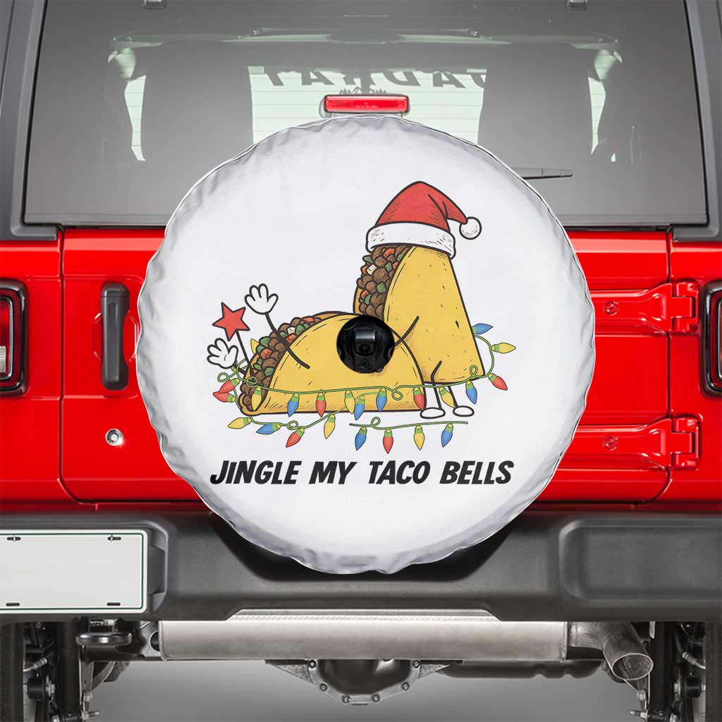 Funny Taco Christmas Spare Tire Cover Jingle My Taco Bells TS14 White Print Your Wear