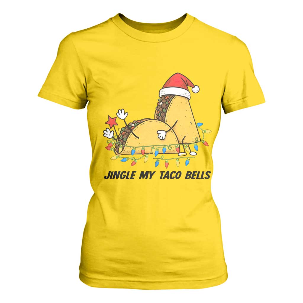 Funny Taco Christmas T Shirt For Women Jingle My Taco Bells TS14 Daisy Print Your Wear