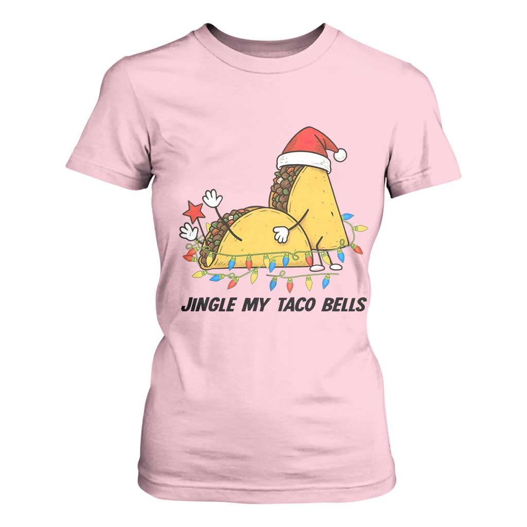 Funny Taco Christmas T Shirt For Women Jingle My Taco Bells TS14 Light Pink Print Your Wear