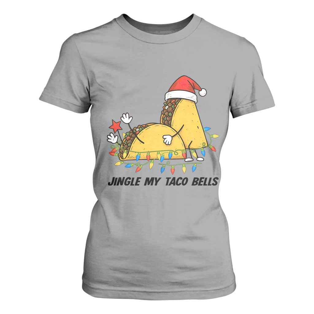 Funny Taco Christmas T Shirt For Women Jingle My Taco Bells TS14 Sport Gray Print Your Wear