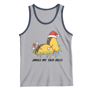 Funny Taco Christmas Tank Top Jingle My Taco Bells TS14 Athletic Heather Navy Print Your Wear