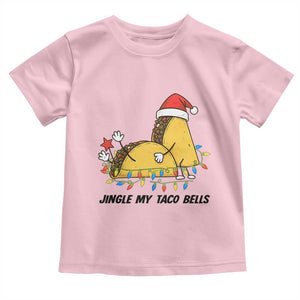 Funny Taco Christmas Toddler T Shirt Jingle My Taco Bells TS14 Light Pink Print Your Wear