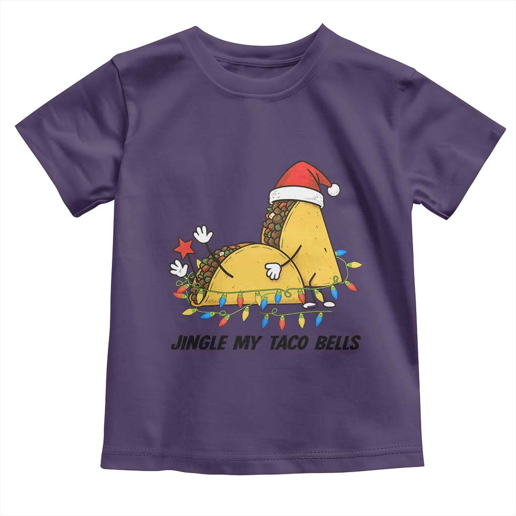 Funny Taco Christmas Toddler T Shirt Jingle My Taco Bells TS14 Purple Print Your Wear