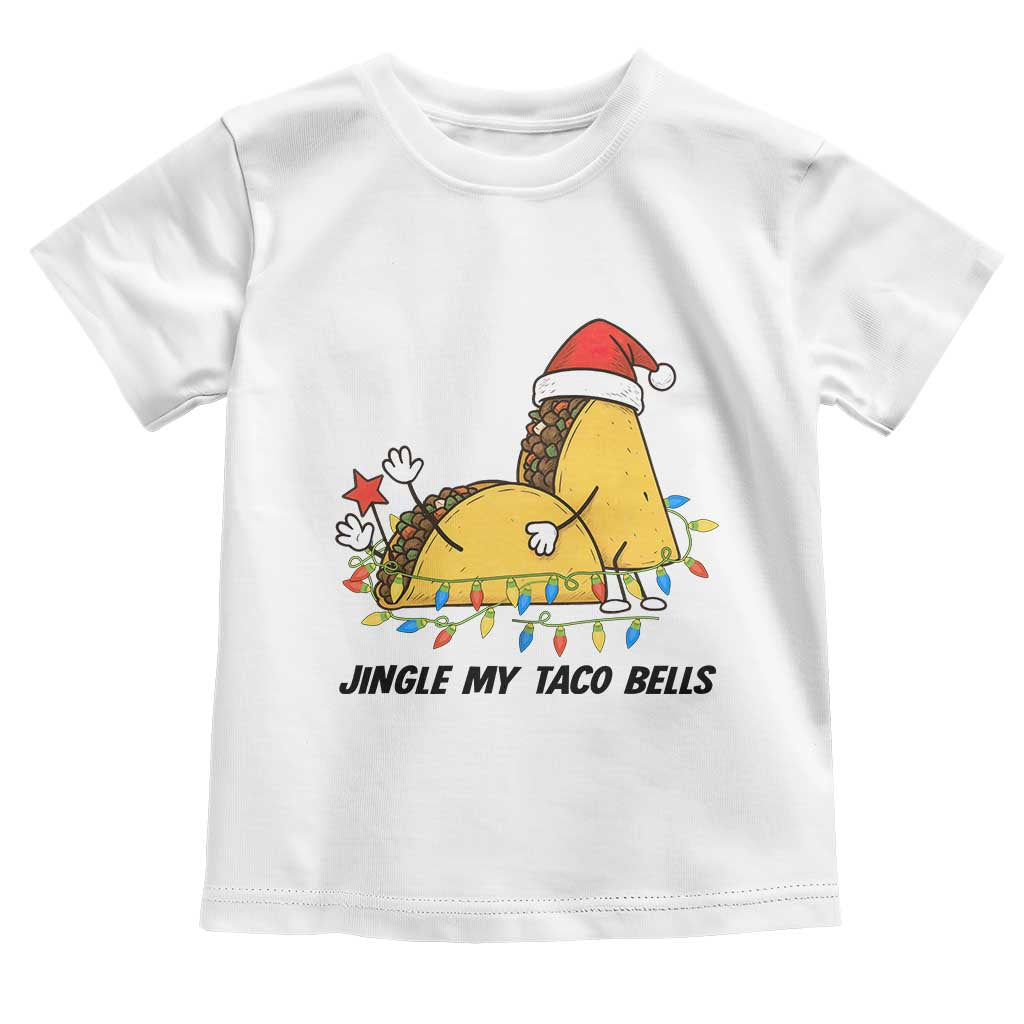 Funny Taco Christmas Toddler T Shirt Jingle My Taco Bells TS14 White Print Your Wear