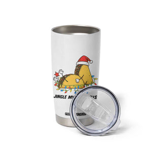 Funny Taco Christmas Tumbler Cup Jingle My Taco Bells - Print Your Wear