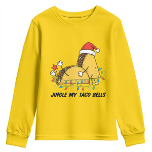 Funny Taco Christmas Youth Sweatshirt Jingle My Taco Bells TS14 Daisy Print Your Wear