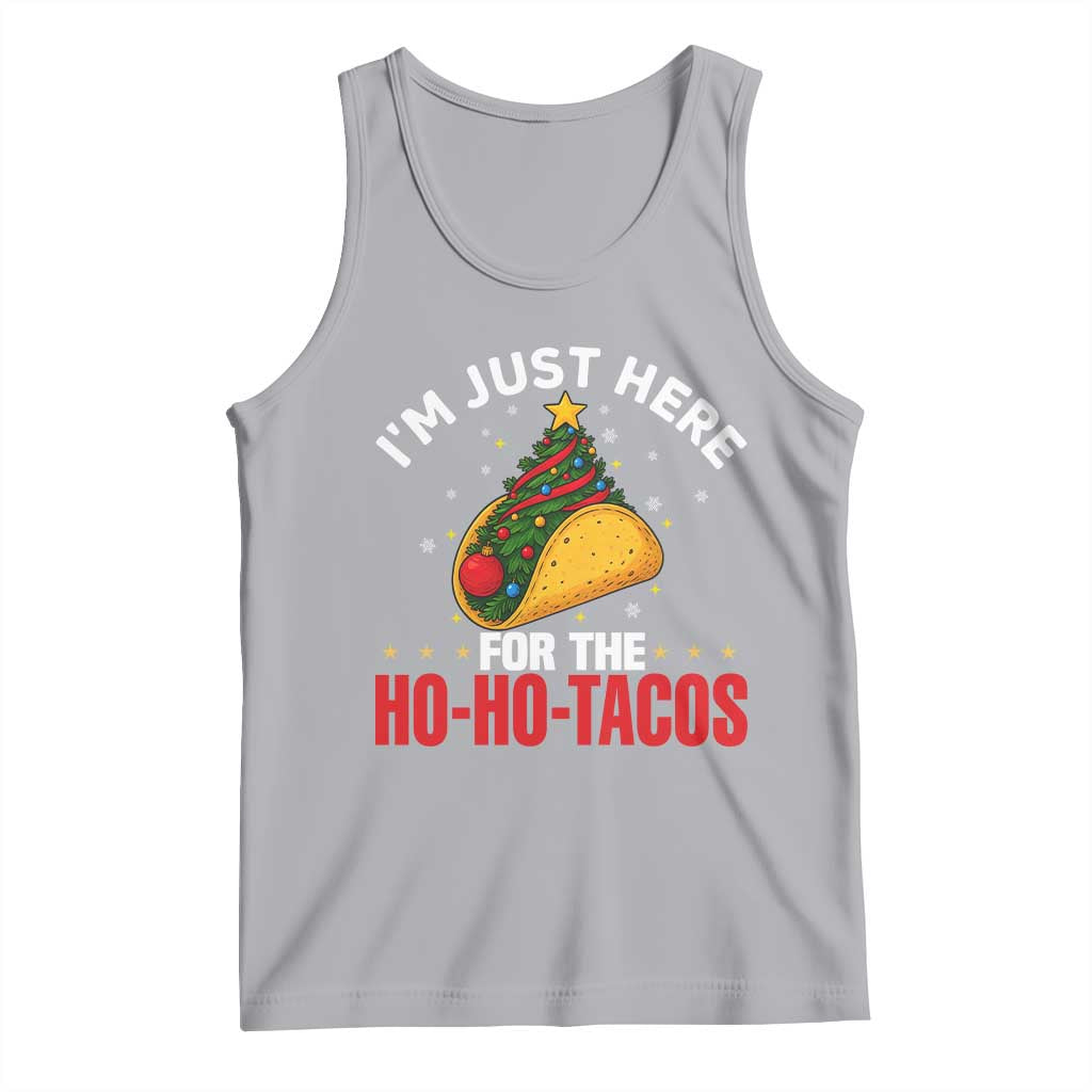 Funny Taco Christmas Tank Top I Am Just Here For The Ho Ho Tacos TS14 Athletic Heather Print Your Wear