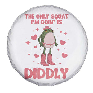 Funny Cowboy Frog Spare Tire Cover The Only Squat I'm Doin' Is Diddly TS14 Print Your Wear