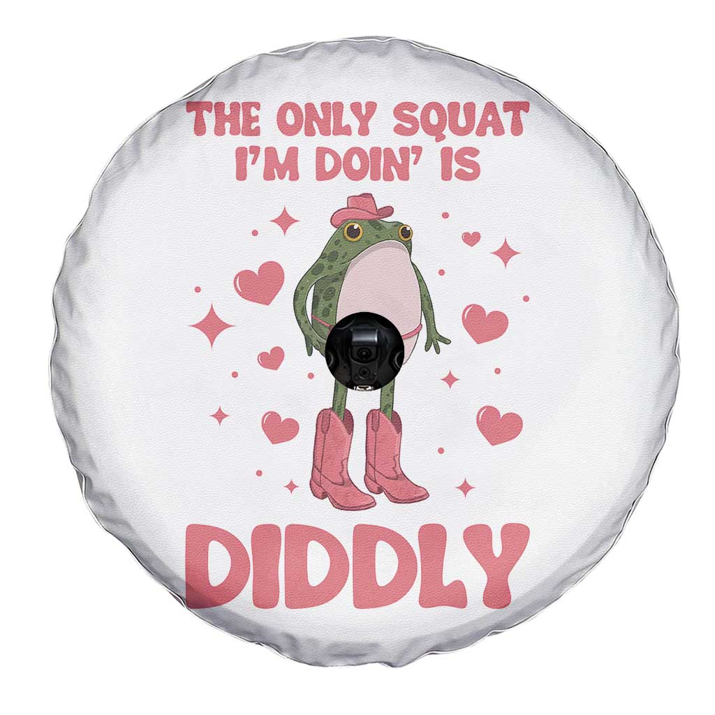 Funny Cowboy Frog Spare Tire Cover The Only Squat I'm Doin' Is Diddly TS14 Print Your Wear