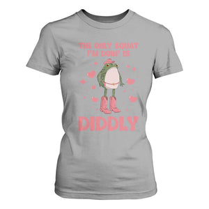 Funny Cowboy Frog T Shirt For Women The Only Squat I'm Doin' Is Diddly TS14 Sport Gray Print Your Wear
