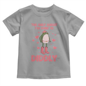Funny Cowboy Frog Toddler T Shirt The Only Squat I'm Doin' Is Diddly TS14 Sport Gray Print Your Wear