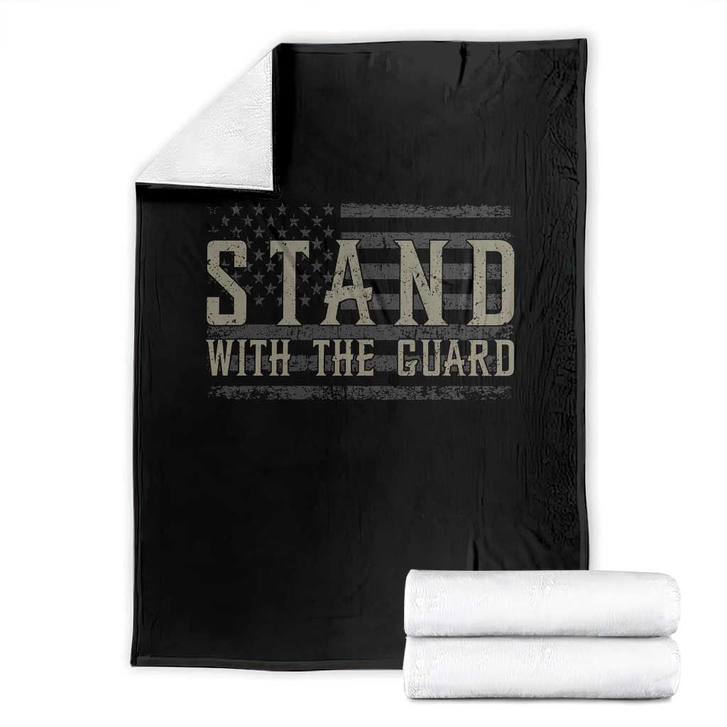 Stand With The Guard Throw Blanket DC Guardsmen TS14 Black Print Your Wear