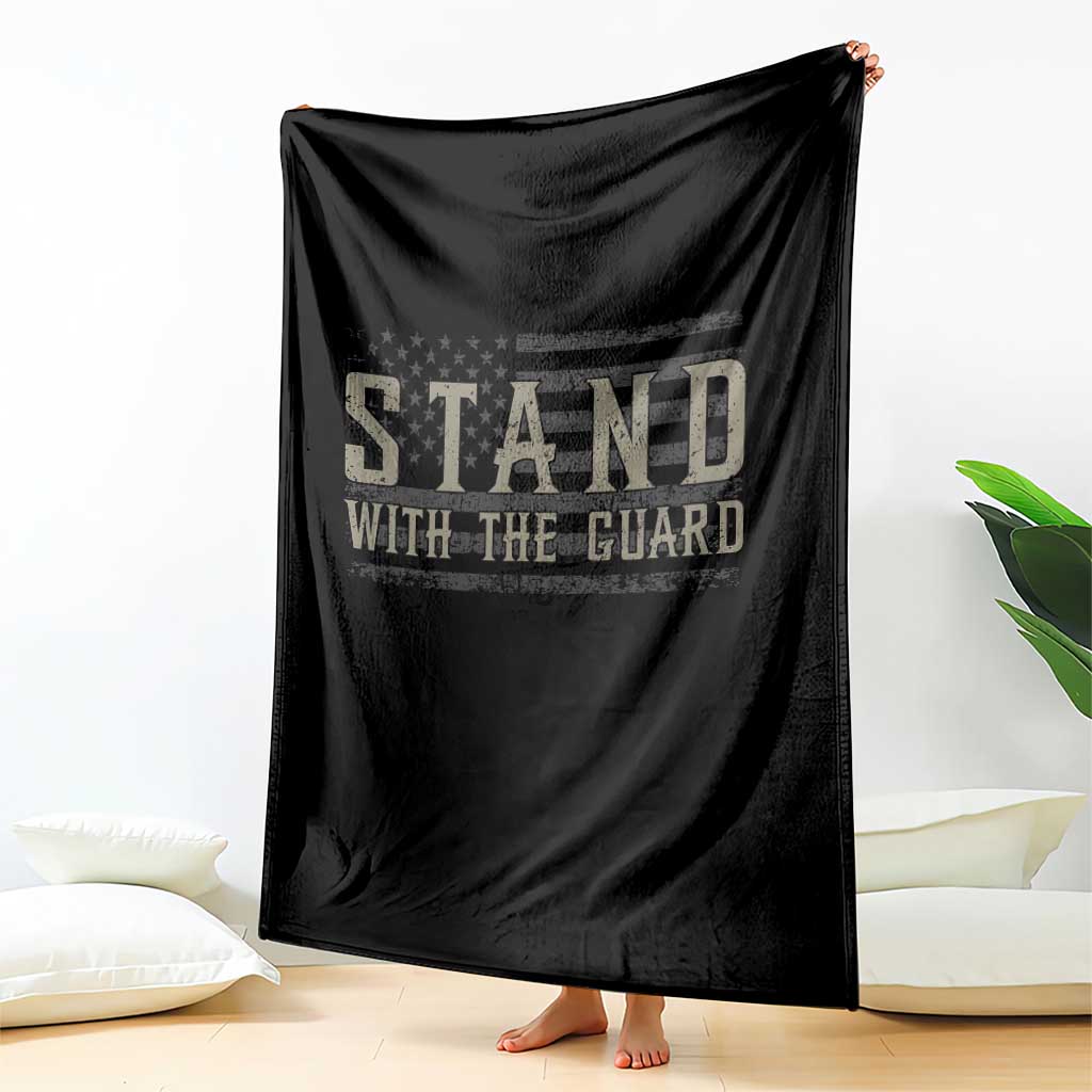 Stand With The Guard Throw Blanket DC Guardsmen TS14 Print Your Wear