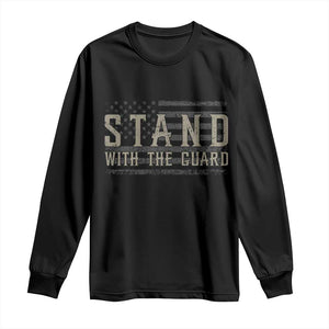 Stand With The Guard Long Sleeve Shirt DC Guardsmen TS14 Black Print Your Wear