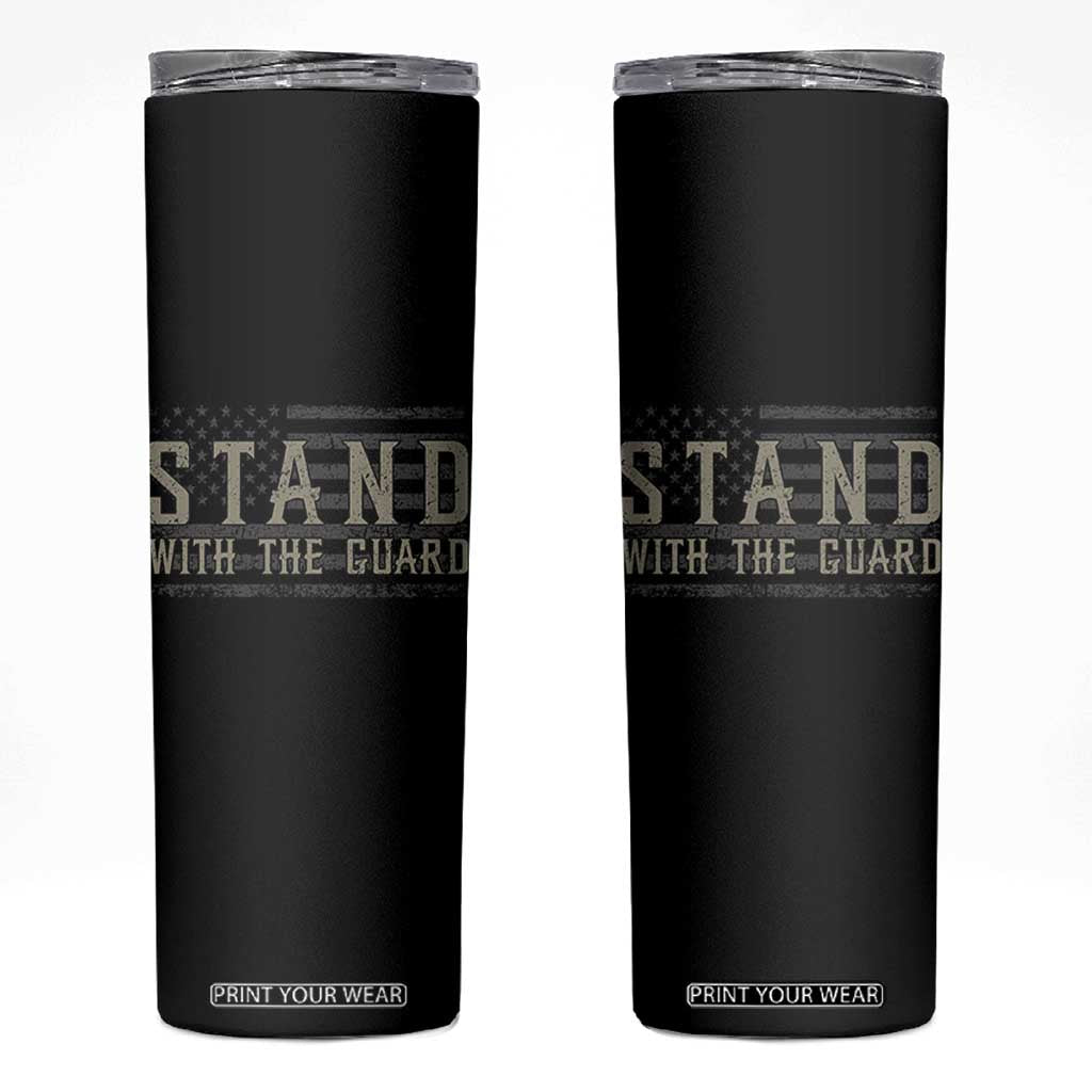 Stand With The Guard Skinny Tumbler DC Guardsmen TS14 Black Print Your Wear