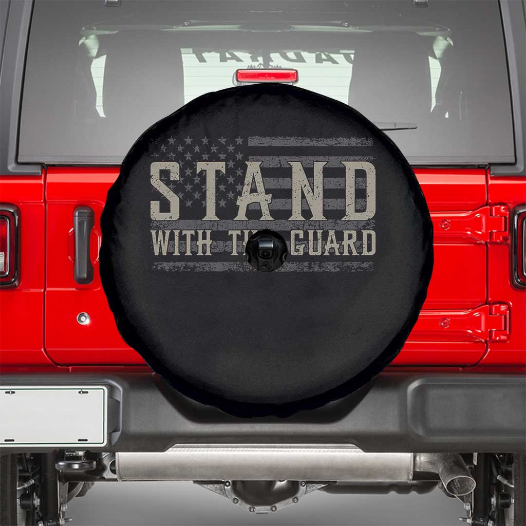 Stand With The Guard Spare Tire Cover DC Guardsmen TS14 Black Print Your Wear