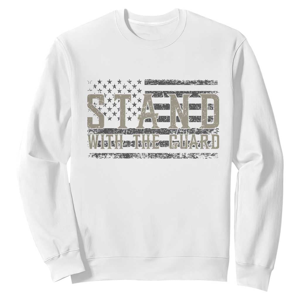 Stand With The Guard Sweatshirt DC Guardsmen TS14 White Print Your Wear