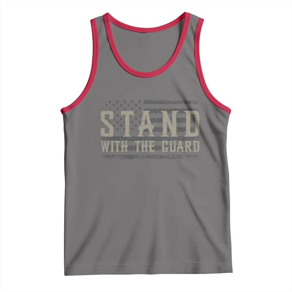 Stand With The Guard Tank Top DC Guardsmen TS14 Deep Heather Red Print Your Wear