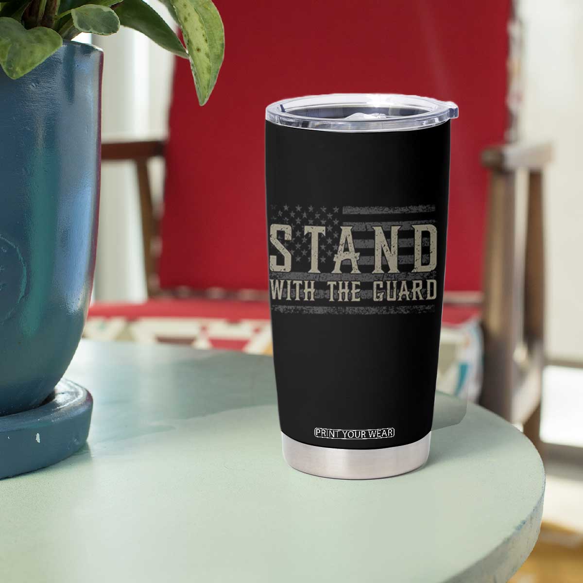 Stand With The Guard Tumbler Cup DC Guardsmen TS14 Print Your Wear