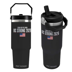 Stand With The Guard Flip Straw Tumbler DC Guardsmen 2026 TS14 One Size: 30 oz Black Print Your Wear