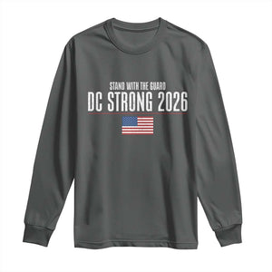 Stand With The Guard Long Sleeve Shirt DC Guardsmen 2026 TS14 Dark Heather Print Your Wear