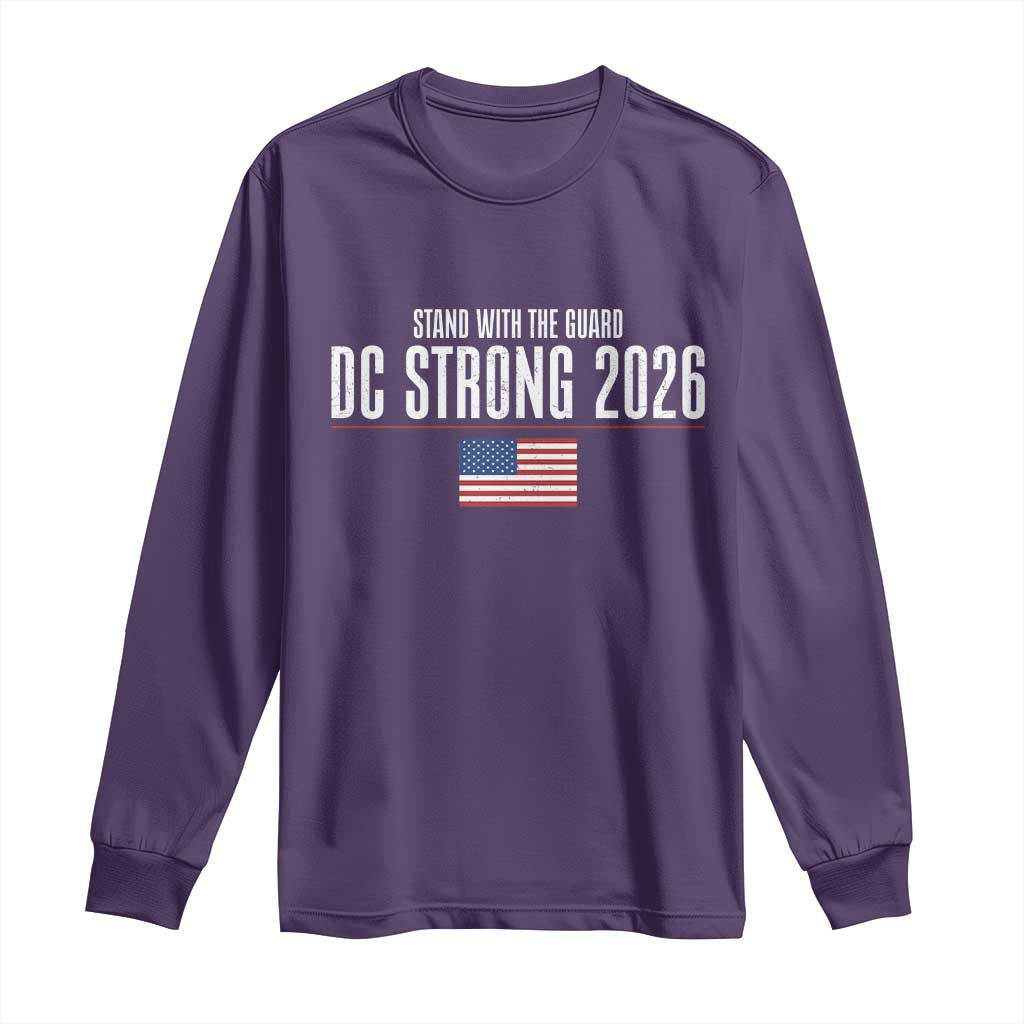 Stand With The Guard Long Sleeve Shirt DC Guardsmen 2026 TS14 Purple Print Your Wear