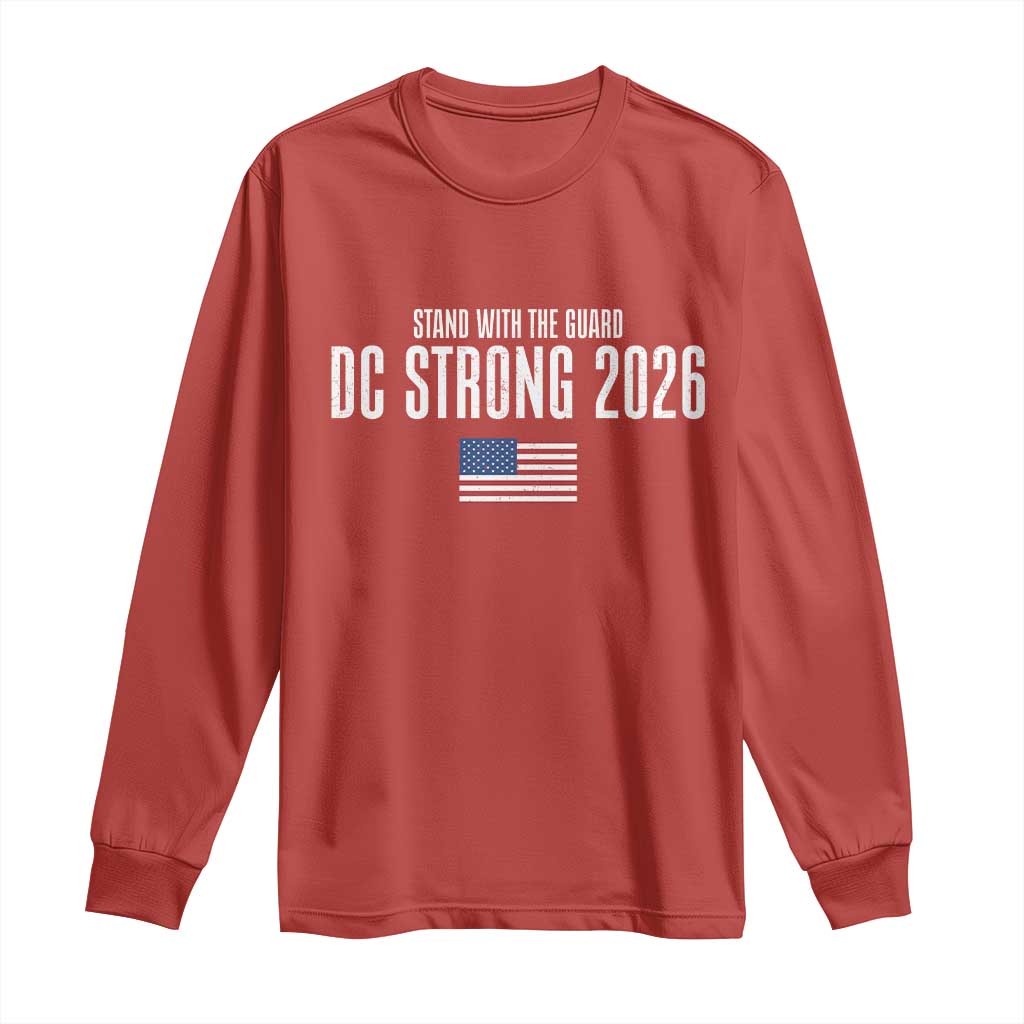 Stand With The Guard Long Sleeve Shirt DC Guardsmen 2026 TS14 Red Print Your Wear