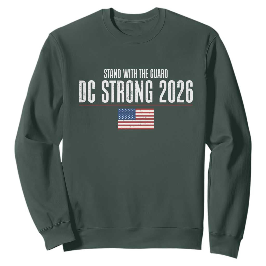 Stand With The Guard Sweatshirt DC Guardsmen 2026 TS14 Dark Forest Green Print Your Wear