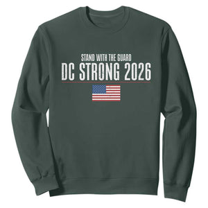 Stand With The Guard Sweatshirt DC Guardsmen 2026 TS14 Dark Forest Green Print Your Wear
