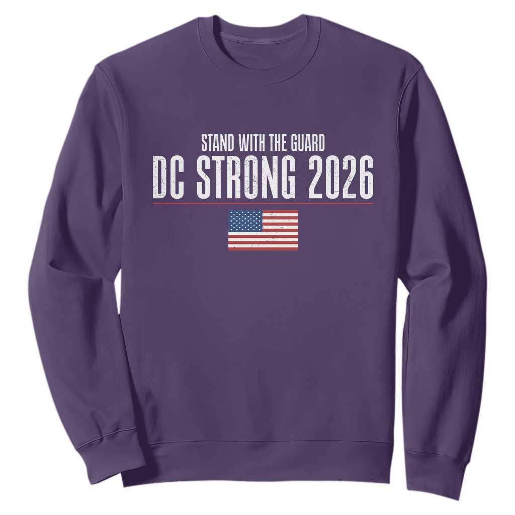 Stand With The Guard Sweatshirt DC Guardsmen 2026 TS14 Purple Print Your Wear